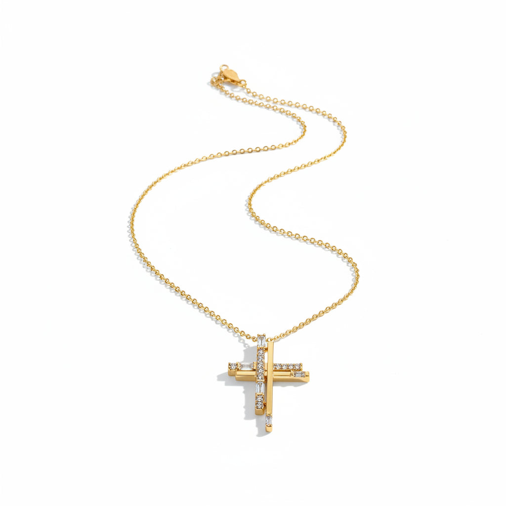 ✨ Collier Croix Doré – D&H Jewelry Paris