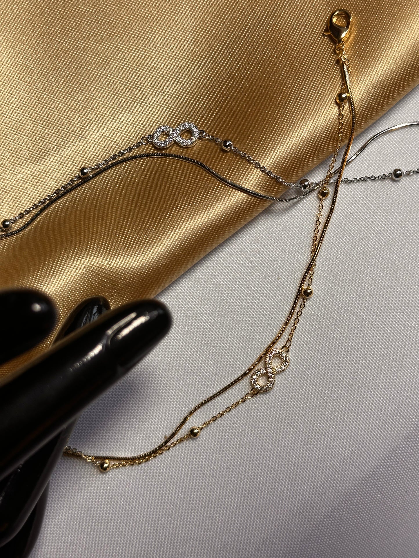 ♾️ Bracelet infini femme doré & argenté – D&H Jewelry Paris ♾️