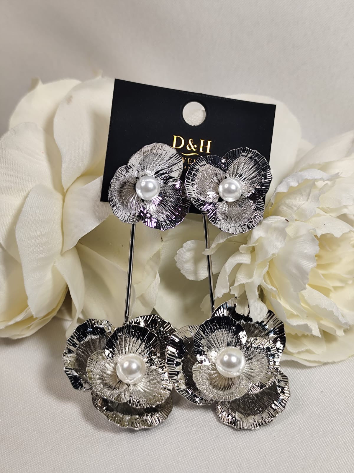 Boucles d’oreilles dorées et argentées D&H – Élégance intemporelle