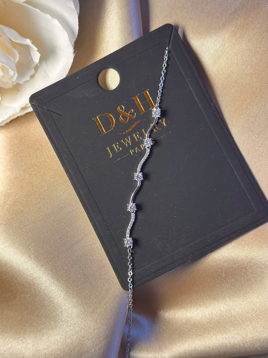 ✨ Bracelet argent femme avec strass – D&H Jewelry Paris ✨