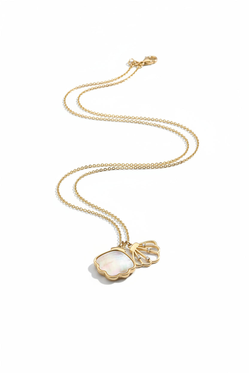 🐚 Collier Coquillage Doré & Nacre – Élégance Naturelle | D&H Jewelry Paris