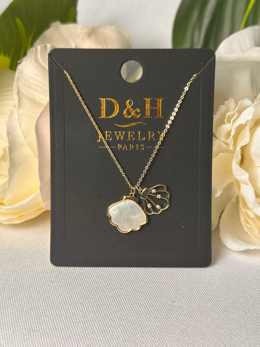 🐚 Collier Coquillage Doré & Nacre – Élégance Naturelle | D&H Jewelry Paris