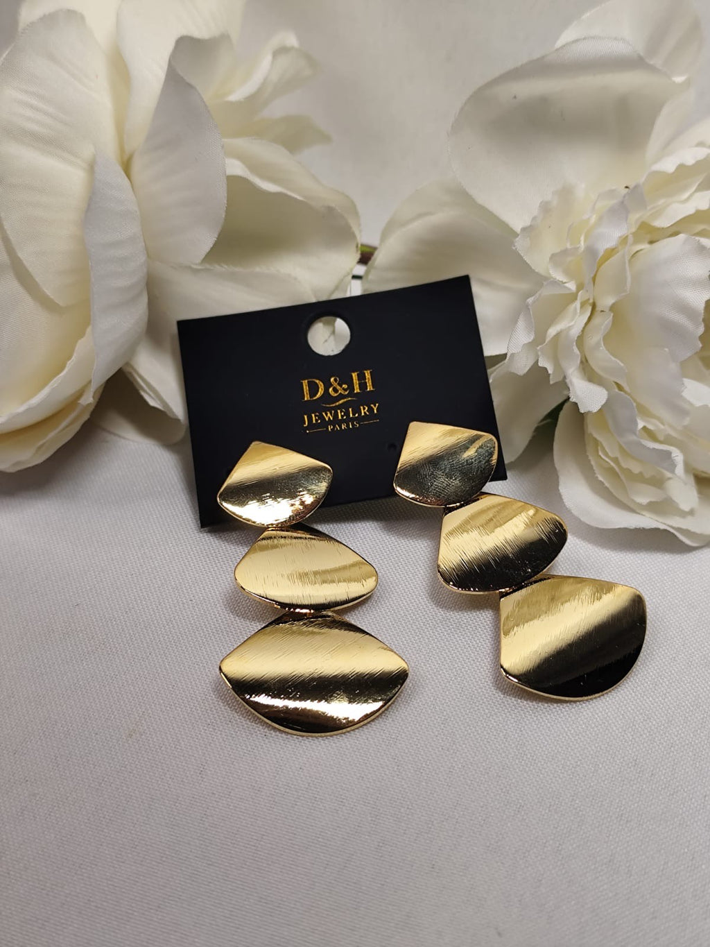 💎 Boucles d’Oreilles Élégance Métallique – D&H Jewelry Paris