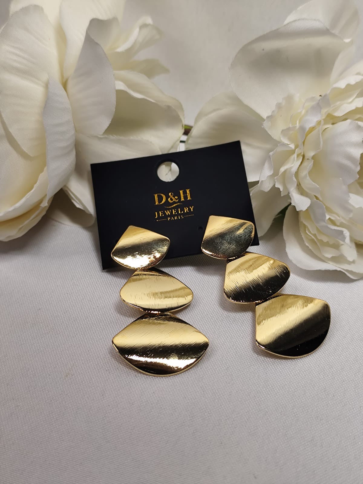 💎 Boucles d’Oreilles Élégance Métallique – D&H Jewelry Paris