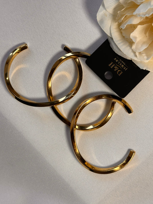 Créoles Dorées Épaisses – Élégance Minimaliste par D&H