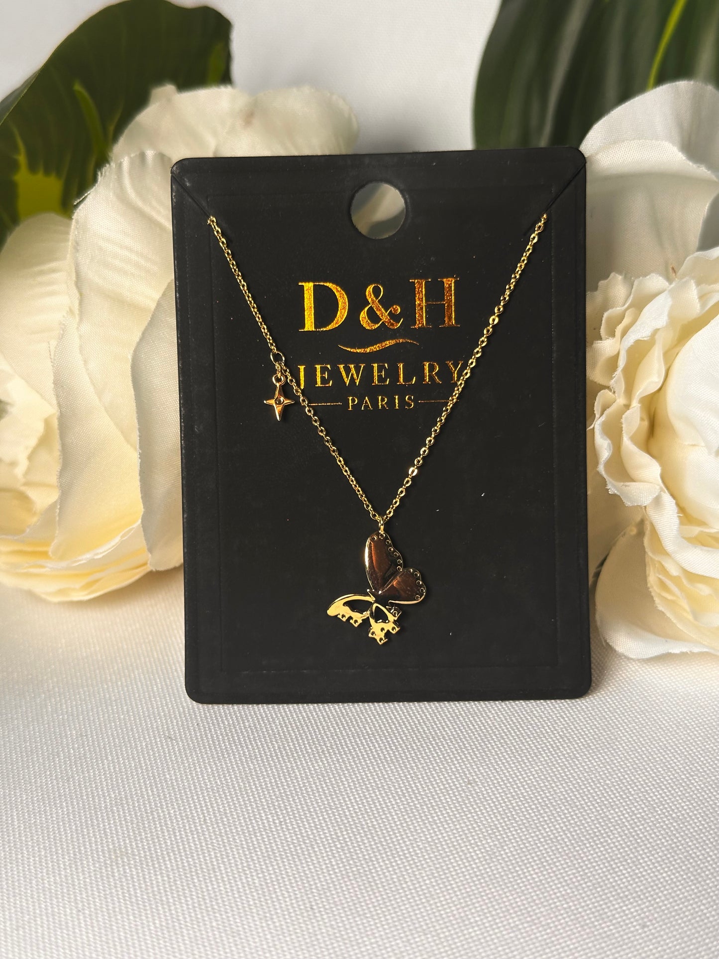 Collier Papillon Doré – D&H Jewelry Paris