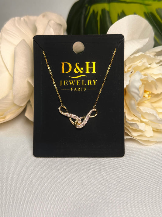 💎 Collier Doré Élégance Cristalline – D&H Jewelry Paris