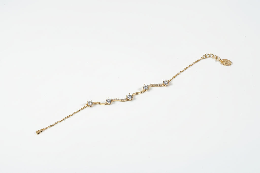 ✨ Bracelet doré femme avec strass – D&H Jewelry Paris ✨