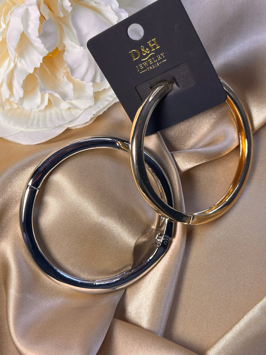✨ Bracelets D&H Jewelry Paris – Lot de 2 joncs métalliques chic ✨
