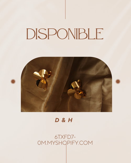 Boucles d’oreilles dorées fleur – Accessoire chic & élégant | D&H