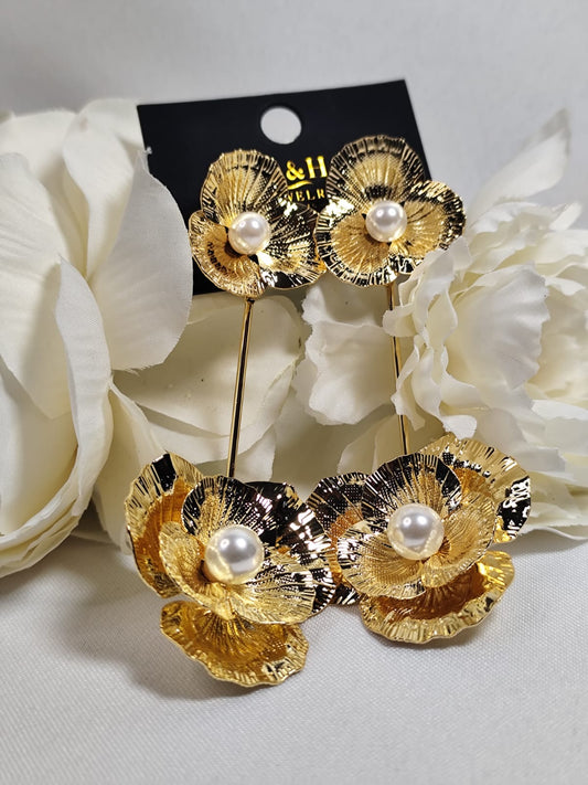 Boucles d’oreilles dorées et argentées D&H – Élégance intemporelle