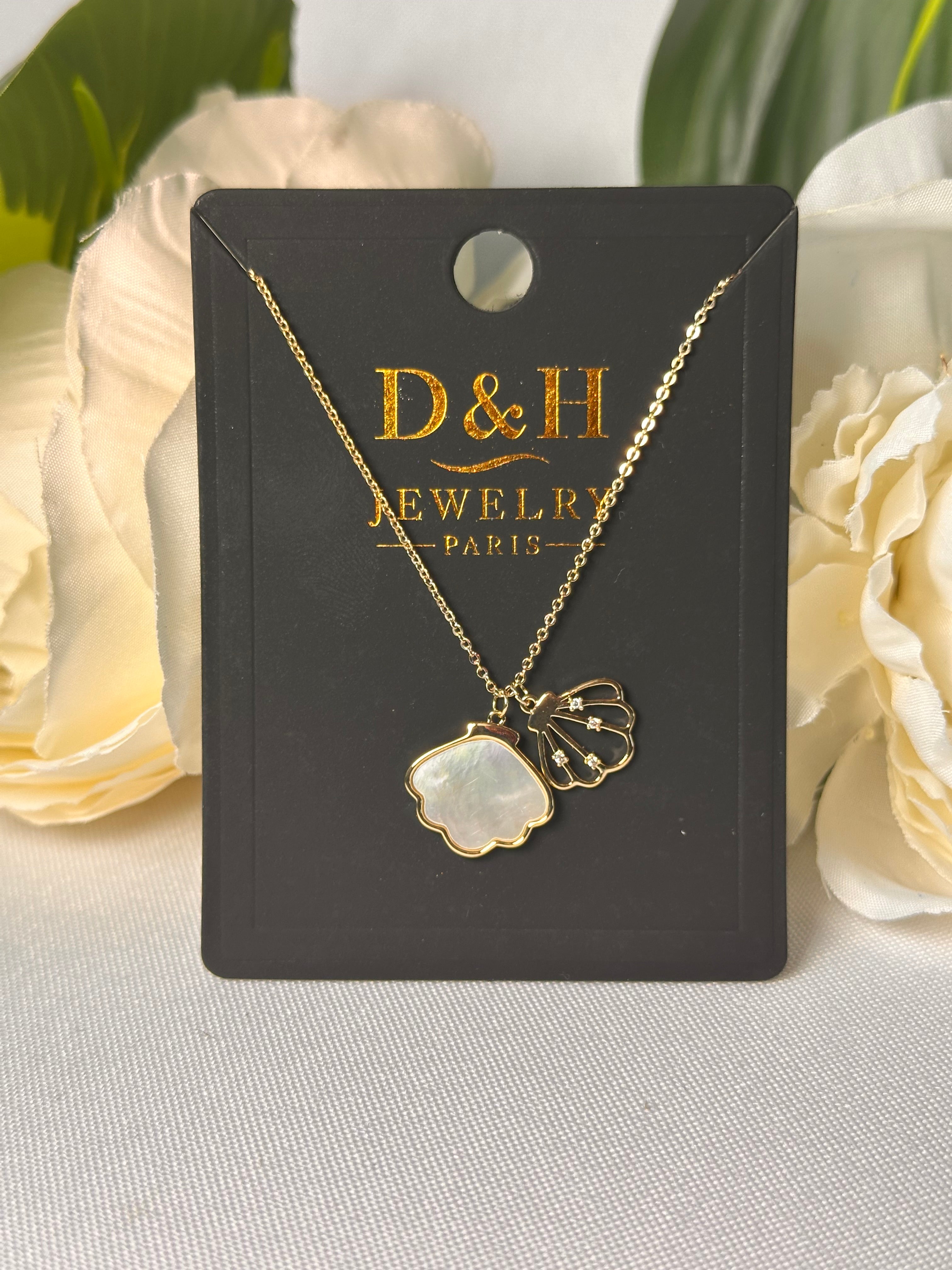🐚 Collier Coquillage Doré & Nacre – Élégance Naturelle | D&H Jewelry Paris