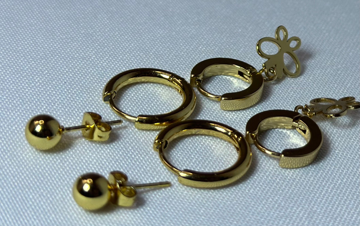 Set de Boucles d’Oreilles Dorées – D&H Jewelry Paris