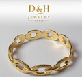 ✨ Bracelet chaîne doré D&H Jewelry Paris – Bijou femme chic et élégant ✨