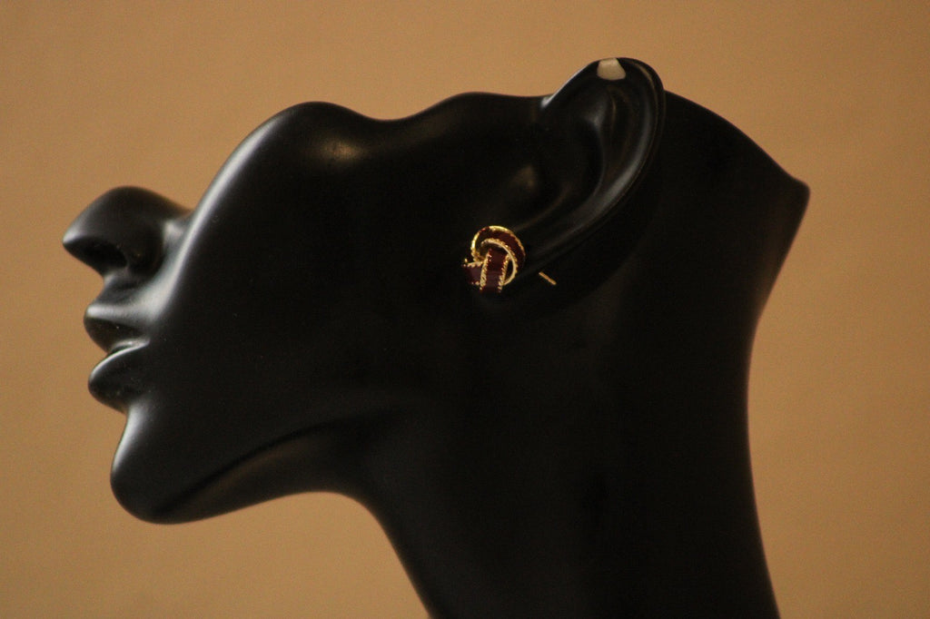 Boucles d’oreilles nœud doré D&H – Bijoux élégants et intemporels pour femme